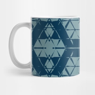 Abstract Blue Mosaic Tiles Mug